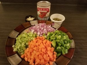 ingredients for vegetarian red beans and rice